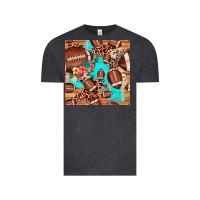Football Leopard Cowhide Seamless Pattern Vintage Tee | Teevron