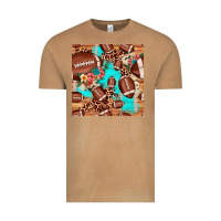 Vintage Camel football leopard cowhide seamless pattern Vintage Tee - JahusDesignShop