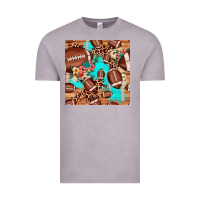 Vintage Zinc football leopard cowhide seamless pattern Vintage Tee - JahusDesignShop