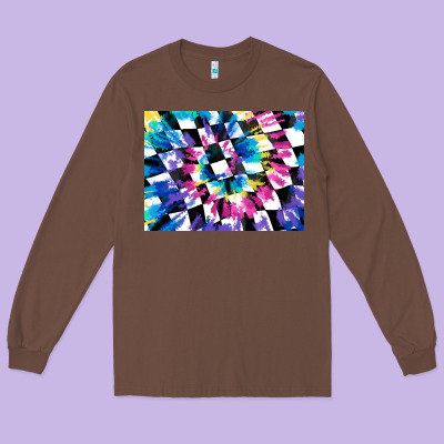 Tie Dye Colourful Race Flag Background 3200x2400 Long Sleeve Tee Designed By Adodesignshop