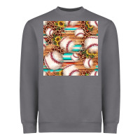 Storm baseball leopard sunflower seamless pattern Heavyweight Sweatshirt - JahusDesignShop
