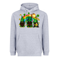Heather Grey St. Patrick's afro gnomies with rainbow Heavyweight Hoodie - BundleAndBundleShop