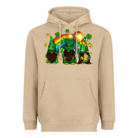 Mushroom St. Patrick's afro gnomies with rainbow Heavyweight Hoodie - BundleAndBundleShop