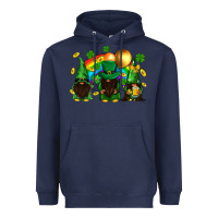 Navy St. Patrick's afro gnomies with rainbow Heavyweight Hoodie - BundleAndBundleShop