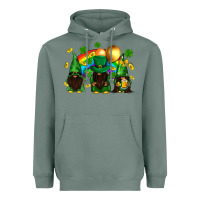 Sage St. Patrick's afro gnomies with rainbow Heavyweight Hoodie - BundleAndBundleShop