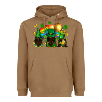 Toasted Coconut St. Patrick's afro gnomies with rainbow Heavyweight Hoodie - BundleAndBundleShop