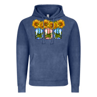 Vintage Denim american sunflower mason jar Vintage Hoodie - HRA Design Shop