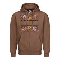 Chestnut wildflower your text here Zipper Hoodie - MaliasSmallBusiness
