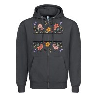 Smoke wildflower your text here Zipper Hoodie - MaliasSmallBusiness
