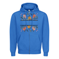 True Royal wildflower your text here Zipper Hoodie - MaliasSmallBusiness