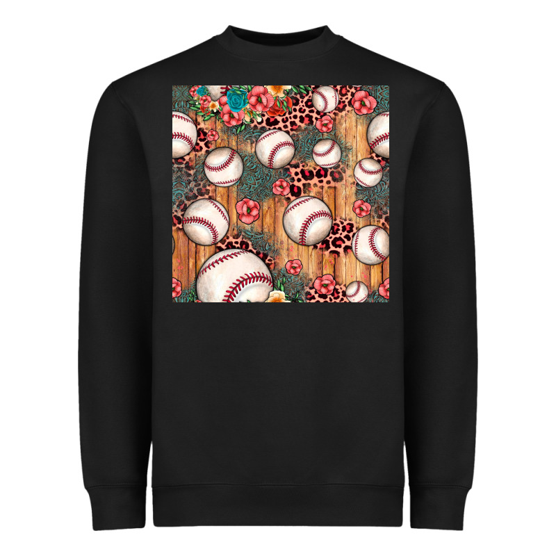 Baseball Leopard Seamless Pattern Heavyweight Sweatshirt by JahusDesignShop | Teevron