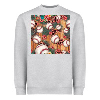 Heather Grey baseball leopard seamless pattern Heavyweight Sweatshirt - JahusDesignShop