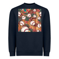 Navy baseball leopard seamless pattern Heavyweight Sweatshirt - JahusDesignShop