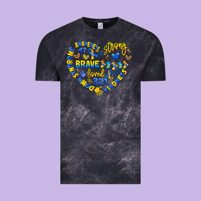 Down Syndrome Awareness Heart Vintage Tee Designed By Artiststas