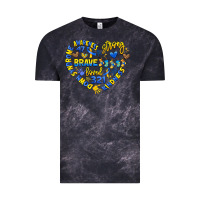 Cloud Black down syndrome awareness heart Vintage Tee - Artiststas