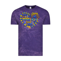Cloud Purple down syndrome awareness heart Vintage Tee - Artiststas