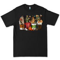 Black coffee cups indian headdress Premium Tee - texasbilliewilder