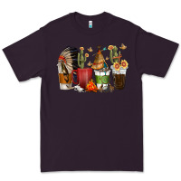 Plum coffee cups indian headdress Premium Tee - texasbilliewilder