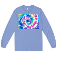 Colony Blue tie dye background colourful leopard 2 3200x2400 Long Sleeve Tee - AdoDesignShop