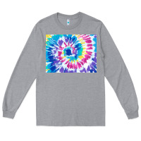 Heather Grey tie dye background colourful leopard 2 3200x2400 Long Sleeve Tee - AdoDesignShop
