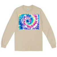 Mushroom tie dye background colourful leopard 2 3200x2400 Long Sleeve Tee - AdoDesignShop