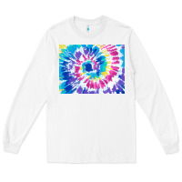 White tie dye background colourful leopard 2 3200x2400 Long Sleeve Tee - AdoDesignShop