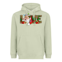 Matcha Love And Santa With Gift Boxes Heavyweight Hoodie - BundleAndBundleShop