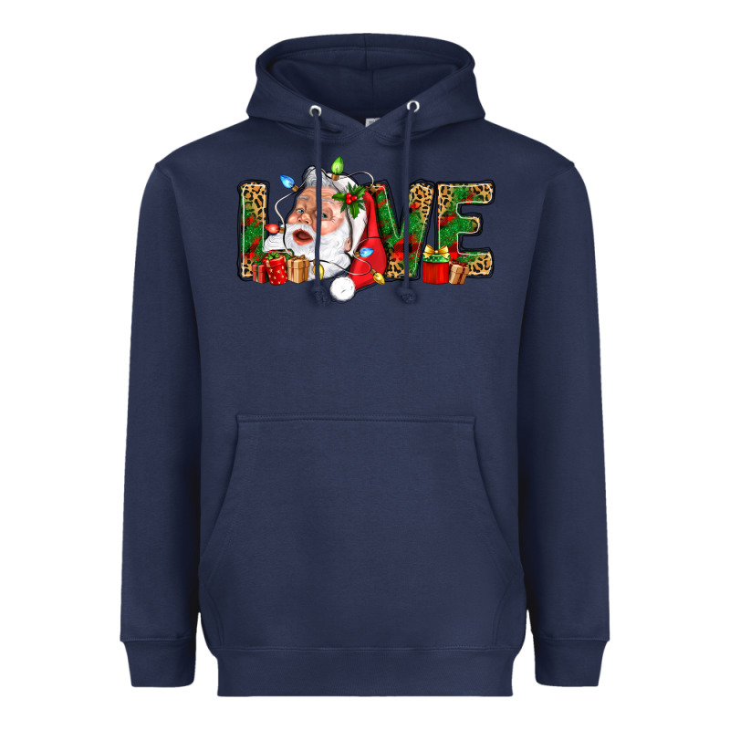Love And Santa With Gift Boxes Heavyweight Hoodie by BundleAndBundleShop | Teevron