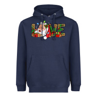 Navy Love And Santa With Gift Boxes Heavyweight Hoodie - BundleAndBundleShop
