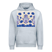 Heather Grey evil eyes with white wooden pattern Urban Hoodie - TumblerDesignByShophia