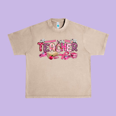 Breast Cancer Teacher Urban Heavy Tee Designed By Artiststas