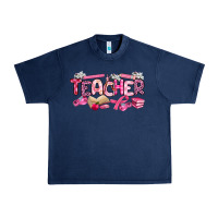 Navy breast cancer teacher Urban Heavy Tee - Artiststas