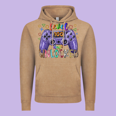 Level Days Unclocked Vintage Hoodie Designed By Racoondesign