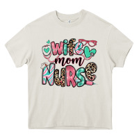 Cream wife mom nurse Heavy Core Tee - RanaPortraitStore