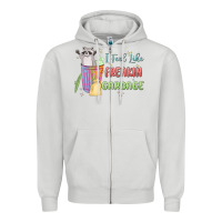 Dove Grey i feel like garbage raccoon Zipper Hoodie - MaliasSmallBusiness