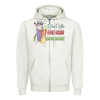 Oatmeal Heather i feel like garbage raccoon Zipper Hoodie - MaliasSmallBusiness