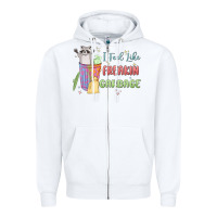 White i feel like garbage raccoon Zipper Hoodie - MaliasSmallBusiness