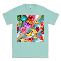 Seafoam flowers ice cream fruit Classic Tee - BundleAndBundleShop