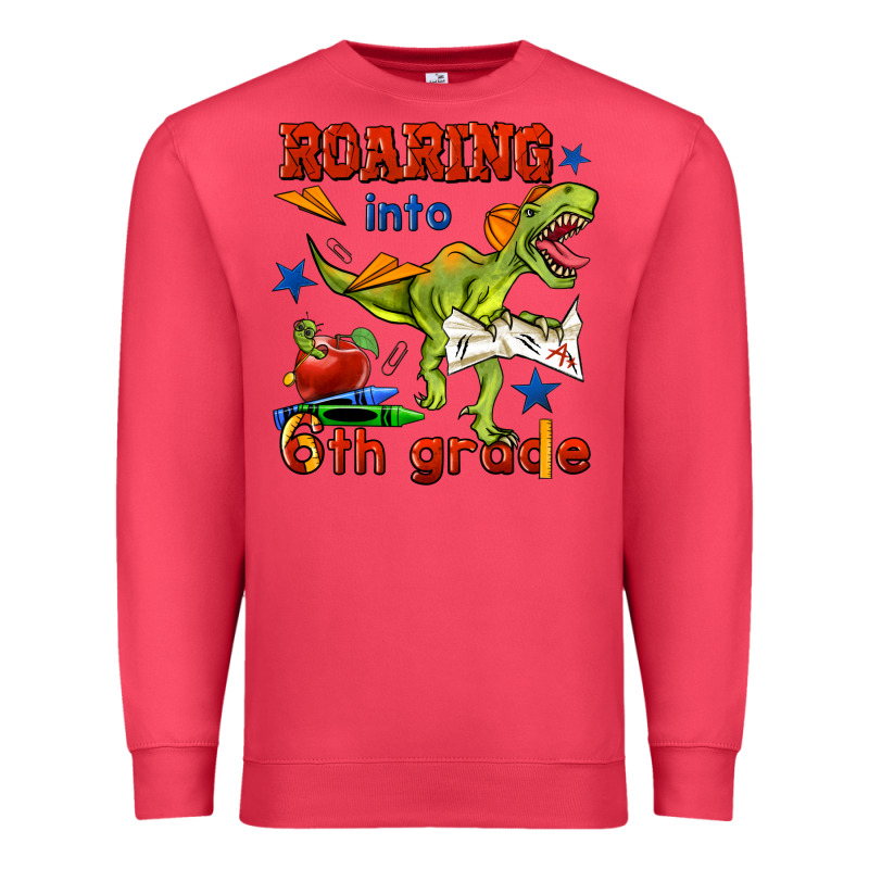 Roaring Into 6th Grade Premium Sweatshirt by BundleAndBundleShop | Teevron