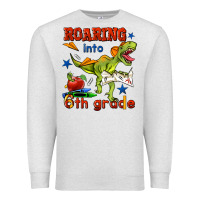 Oatmeal Heather roaring into 6th grade Premium Sweatshirt - BundleAndBundleShop
