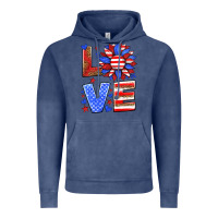 Vintage Denim love america sunflower Vintage Hoodie - HRA Design Shop