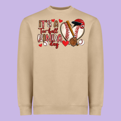 It S A Tee Ball Kinda Day Baseball Heavyweight Sweatshirt Designed By Artiststas