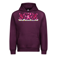 Mauve Wine cancer ribbon with daisy Urban Hoodie - TumblerDesignByShophia