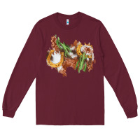 Burgundy horseshoe cowhide cactus patch Long Sleeve Tee - AdoDesignShop