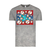 Cloud Rock baseball paisley and jean pattern Vintage Tee - JahusDesignShop