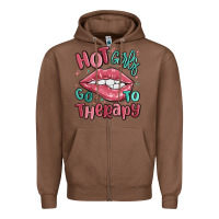 Chestnut hot girls go to therapy Zipper Hoodie - MaliasSmallBusiness