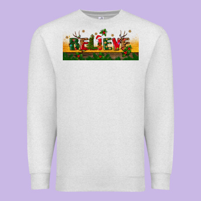 Christmas Believe Premium Sweatshirt Designed By Bundleandbundleshop