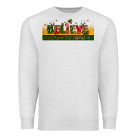 Oatmeal Heather christmas believe Premium Sweatshirt - BundleAndBundleShop