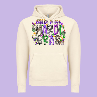 Little Miss Mardi Gras Vintage Hoodie Designed By Racoondesign