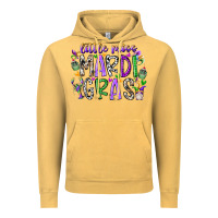 Vintage Mustard little miss mardi gras Vintage Hoodie - RacoonDesign